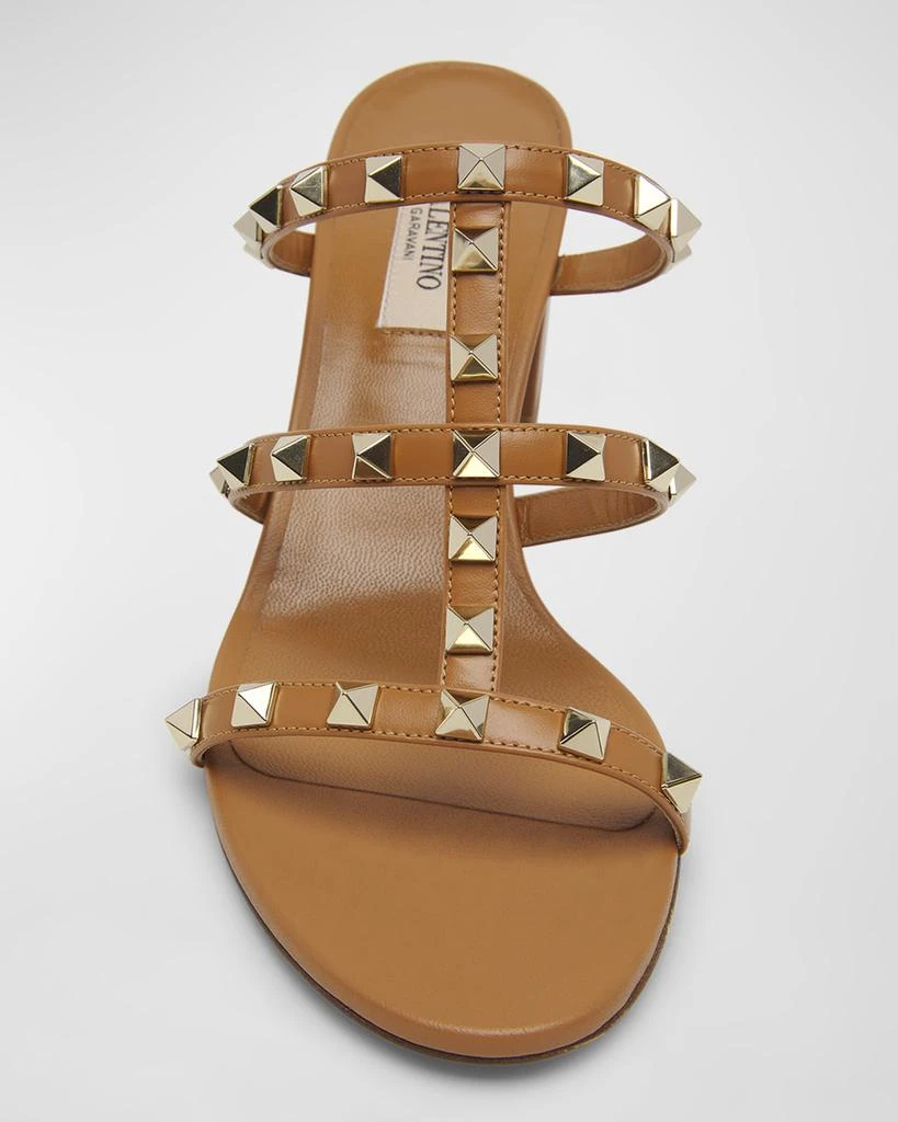 Valentino Rockstud Caged Block-Heel Slide Sandals 5