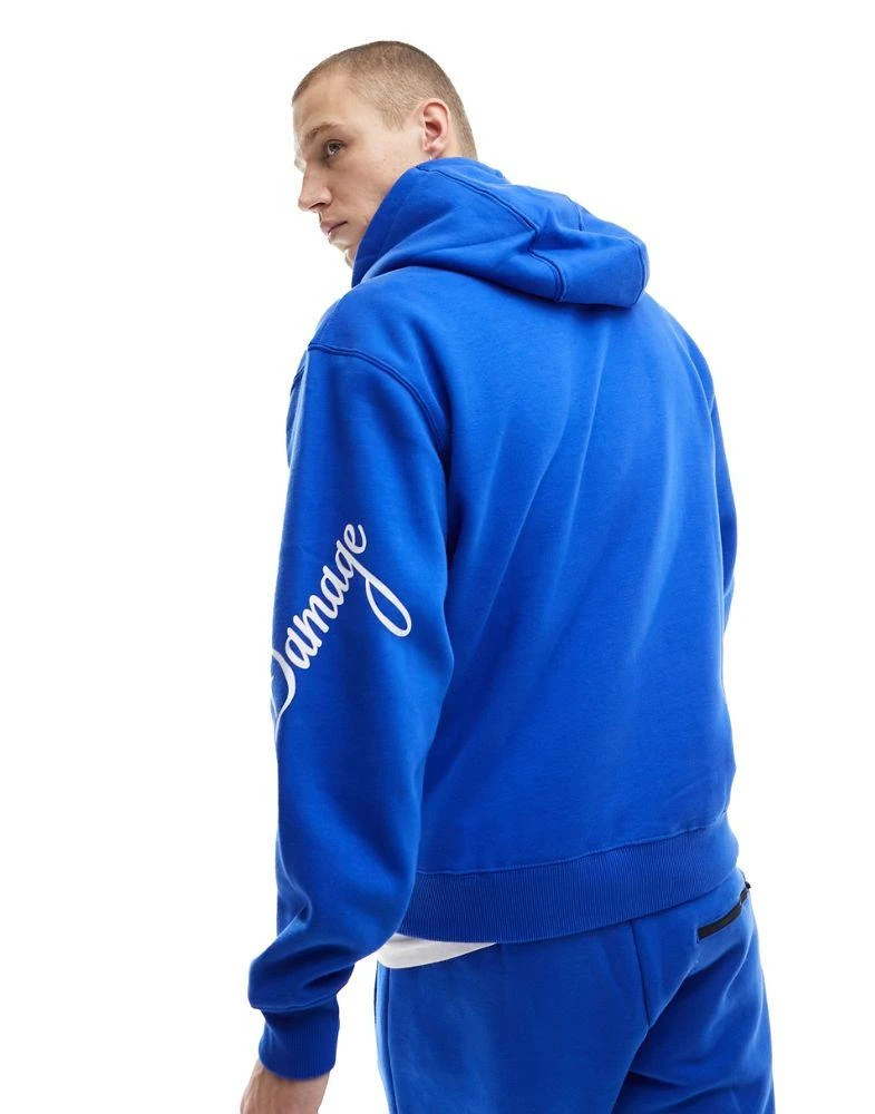 Criminal Damage Criminal Damage hoodie with large cd logo in cobalt blue 4