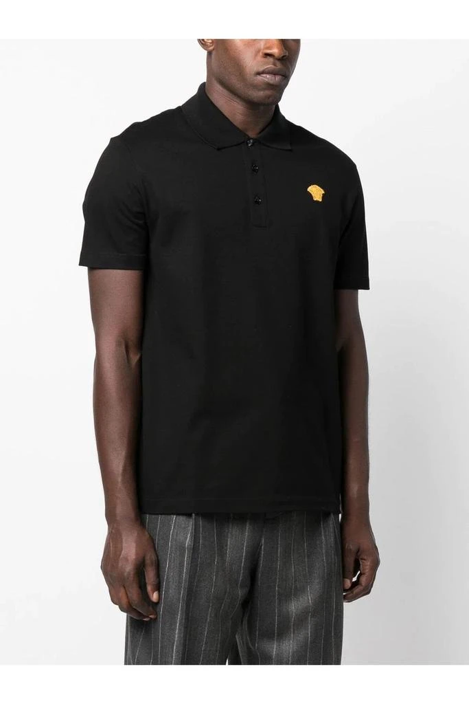 undefined Cotton Piquet Polo Black 3