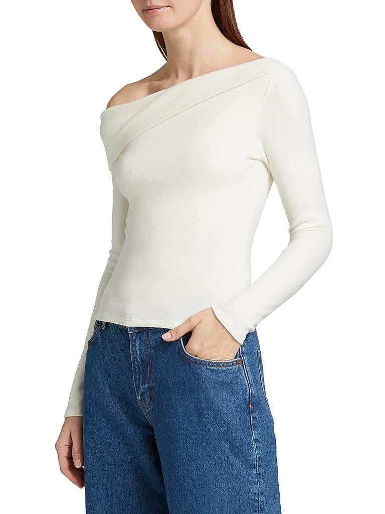 Reformation Elio Knit Off-the-Shoulder Long-Sleeve Top 4