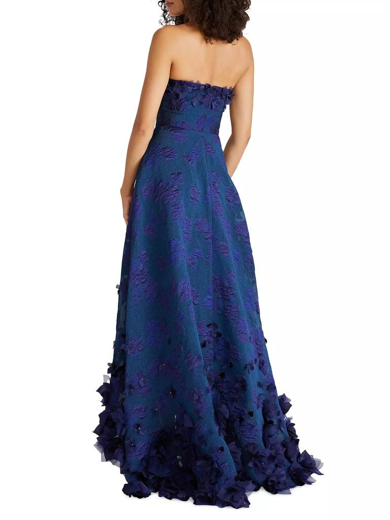 Theia Charlie Strapless High-Low Petal Gown 6