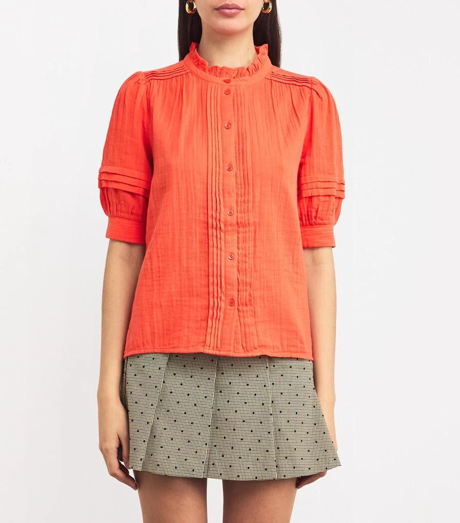 ME+EM Cotton Frill-Trim Blouse 3