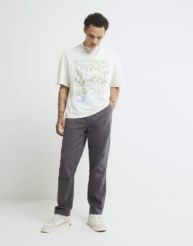 River Island River Island Regular fit pull on joggers in grey - dark