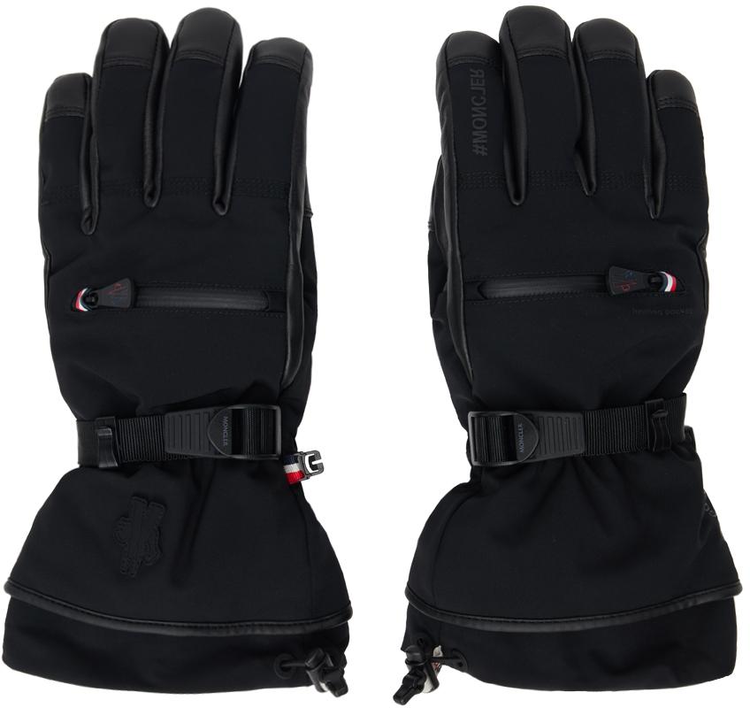 Moncler Black Padded Gloves