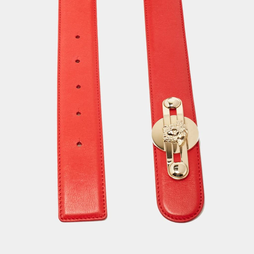 Versace Versace Red Leather Medusa Buckle Belt 85 CM 4
