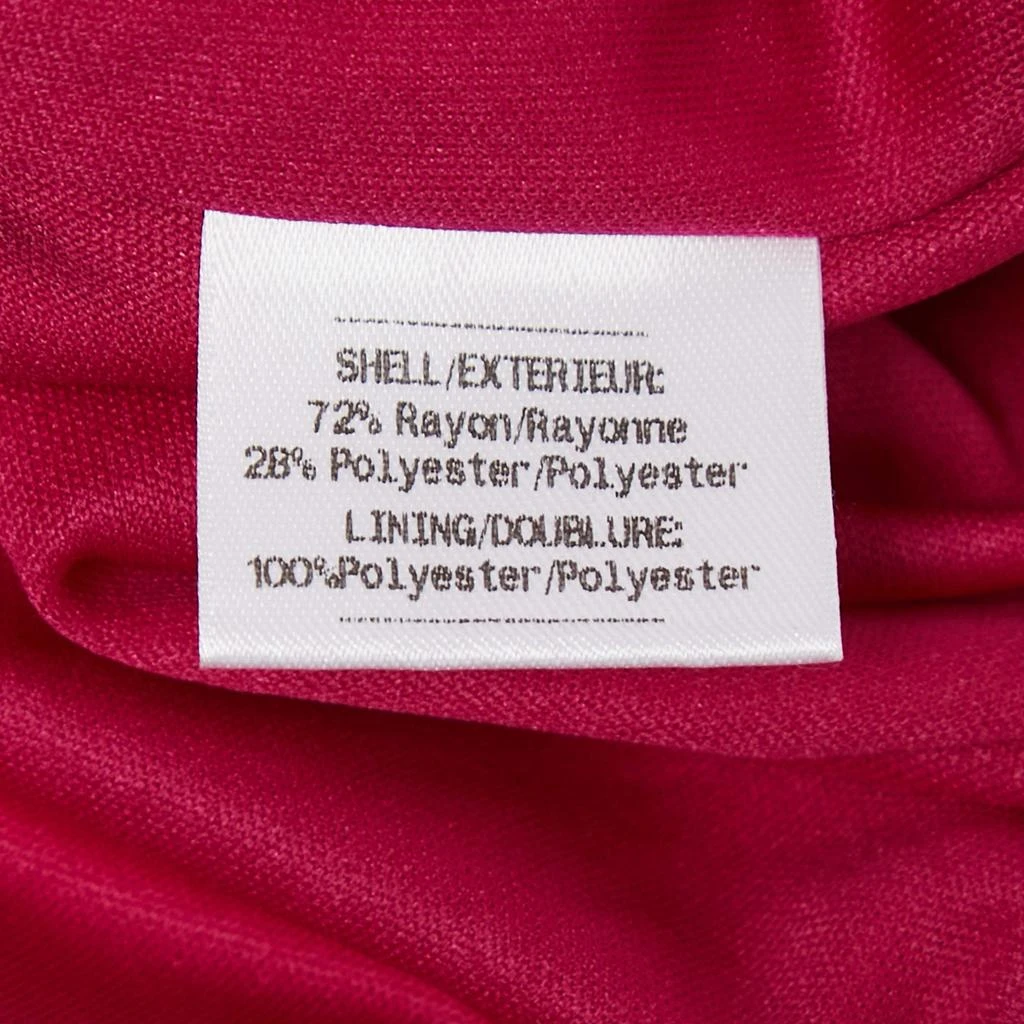 Badgley Mischka Badgley Mischka Pink Stretch Jersey Embellished Halter Gown M 5