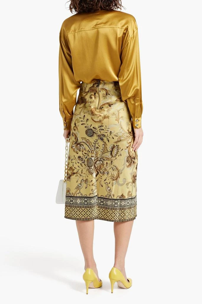 Alice + Olivia Maeve printed satin midi skirt 3