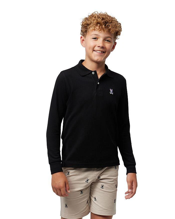 Psycho Bunny Unisex Long Sleeve Polo Shirt - Little Kid, Big Kid 5