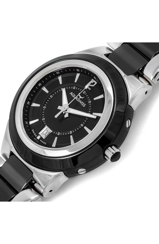 AQS Unisex C91 M Ceramic Strap Watch, 45mm 2