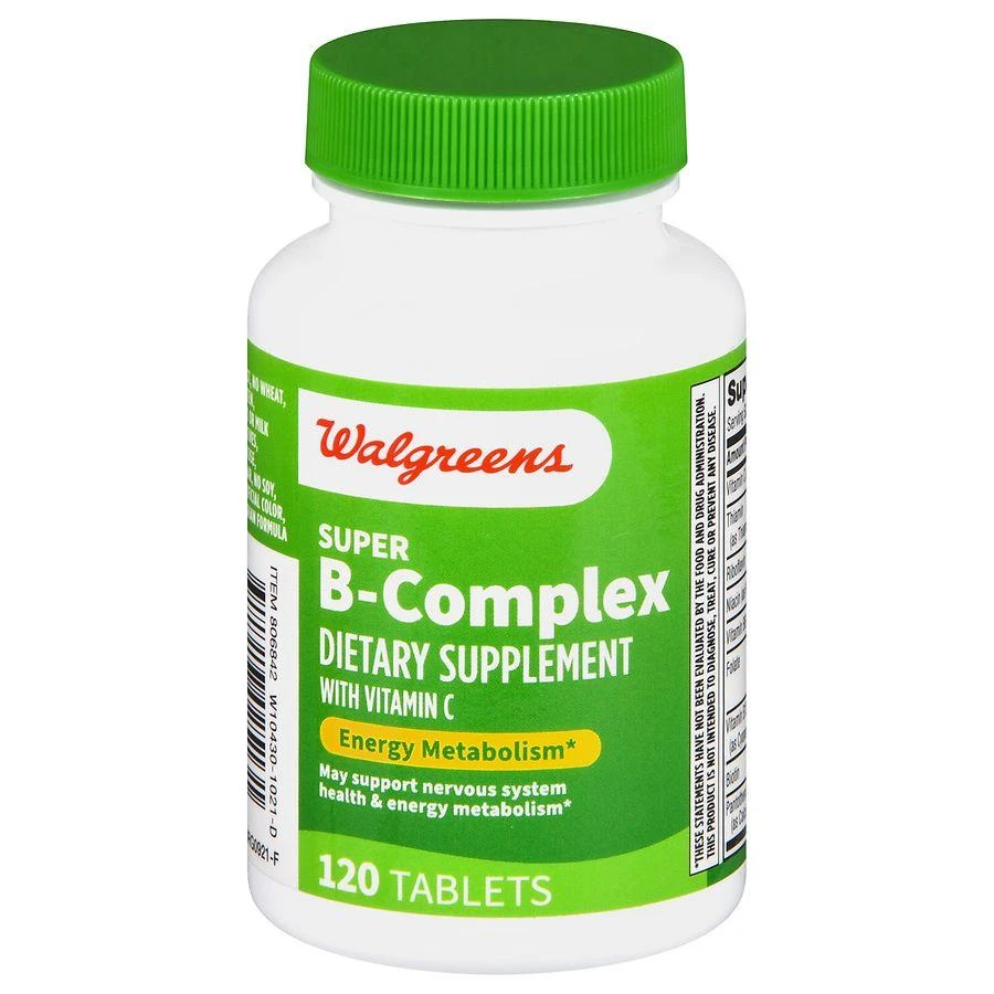 Walgreens Super B-Complex with Vitamin C Tablets (120 days)