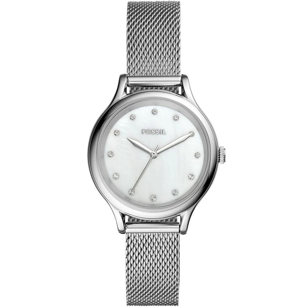 Fossil Women's Laney Three Hand Stainless Steel Mesh Watch 34mm 1