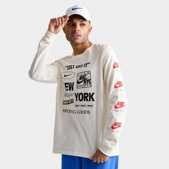 NIKE Men's Nike Sportswear Just Do It NYC Graphic Long-Sleeve T-Shirt 1