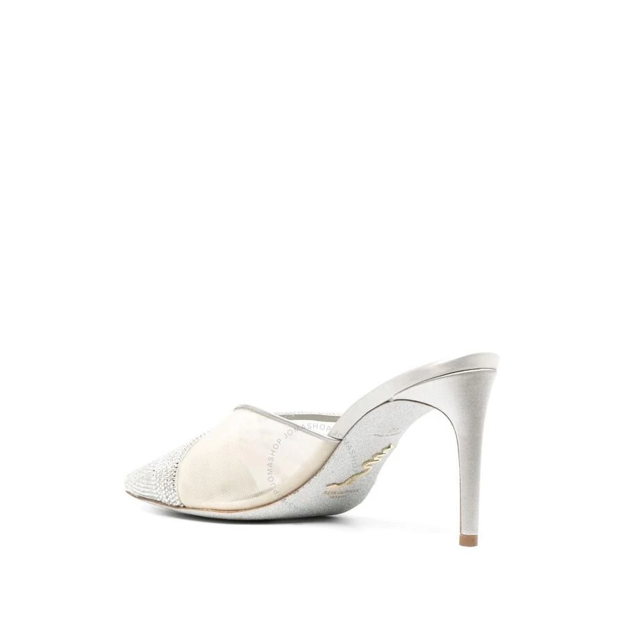 Rene Caovilla Emily Rhinestone Mesh Pointed-Toe Mules 3