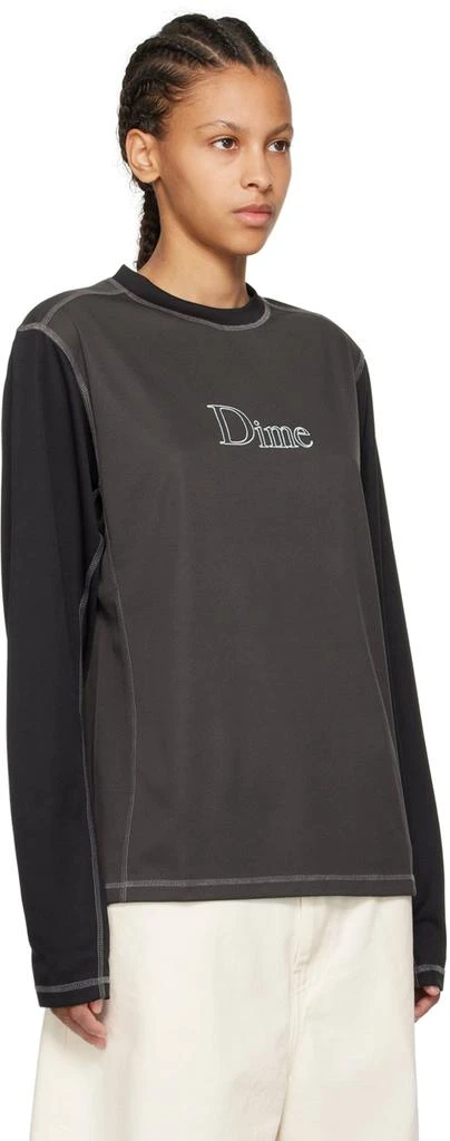 Dime Gray Athletic Long Sleeve T-Shirt 2