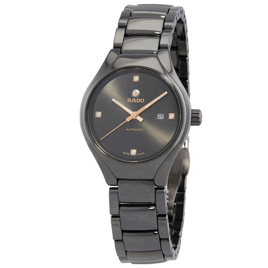 Rado True Automatic Diamond Grey Dial Ladies Watch R27243712