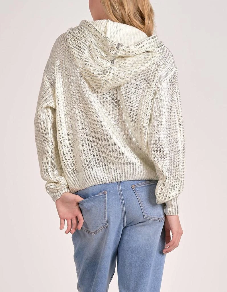 Elan Elan - Farrah Metallic Hoodie Sweater 2