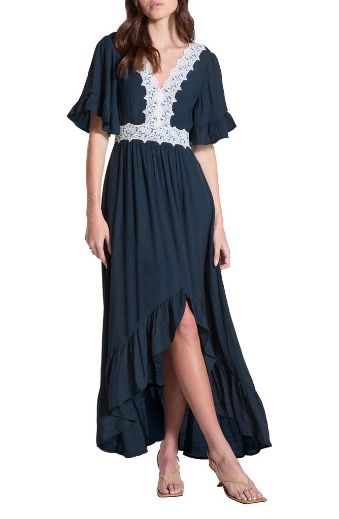 WISHLIST Lace Trim High-Low Dress 1