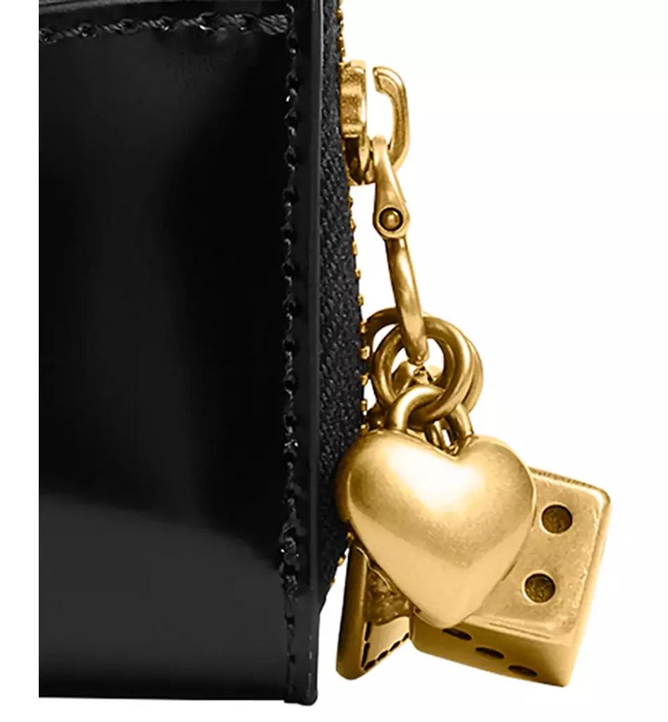 Coach Essential Small Leather Zip-Around Card Case with Charms 3