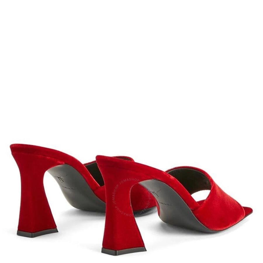 Giuseppe Zanotti Red Solhene Velvet-Effect Mules 3