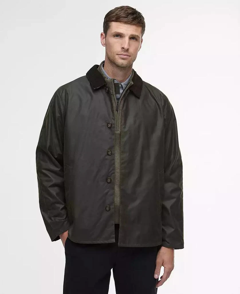 Barbour Men
s Short Lorden Wax Mac Collar Jacket