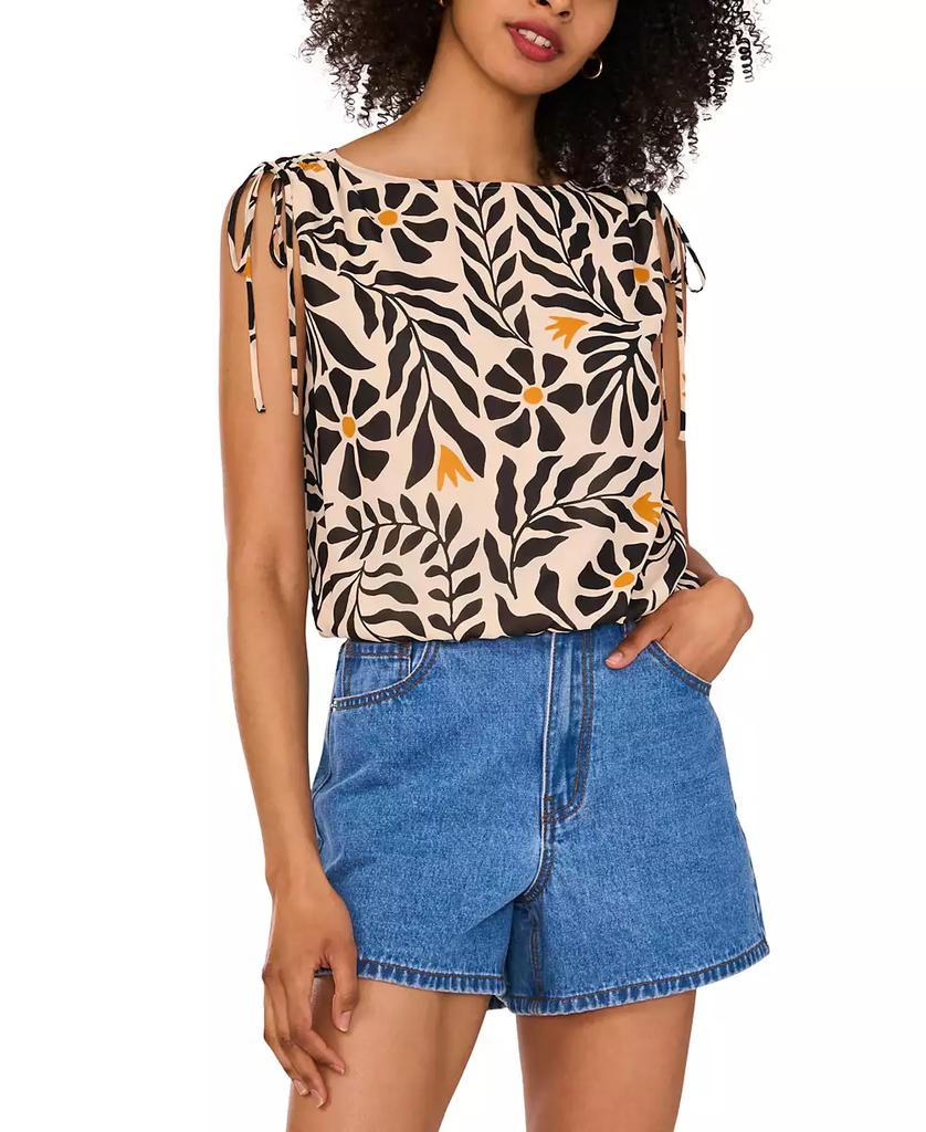 1. State Women's Tie Shoulder Tank Blouse