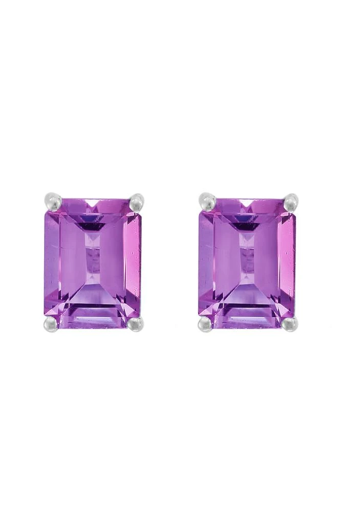 EFFY 14K White Gold Amethyst Stud Earrings 1