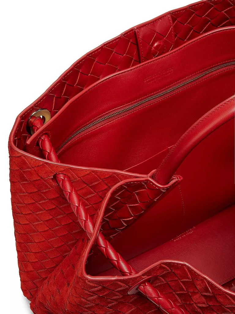 Bottega Veneta Large Andiamo Intrecciato Suede Top-Handle Bag 5