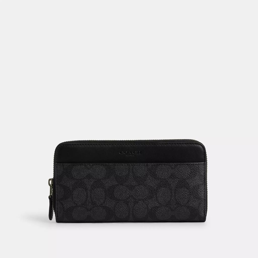 Coach Accordion Wallet In Signature Canvas