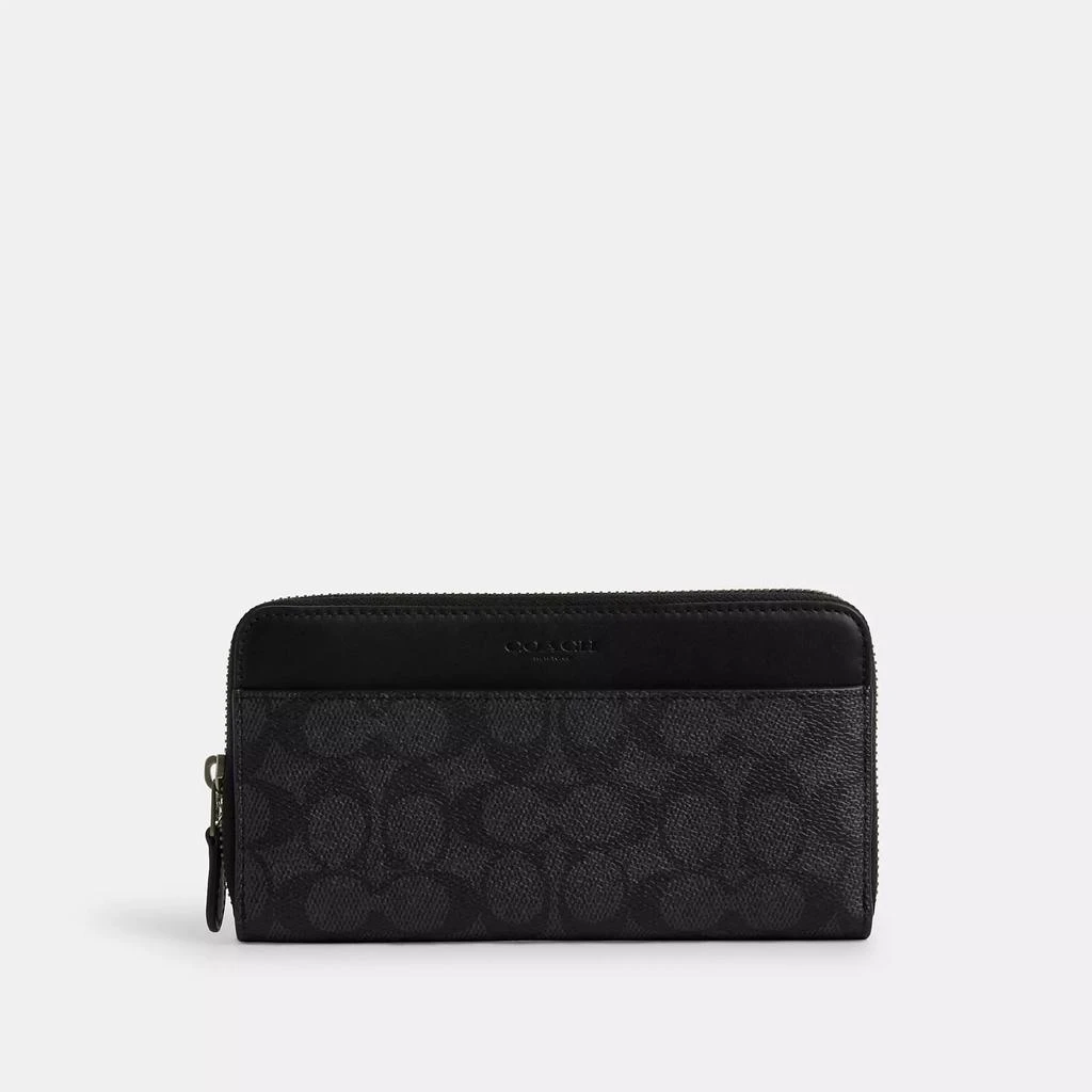 Coach Accordion Wallet In Signature Canvas 1
