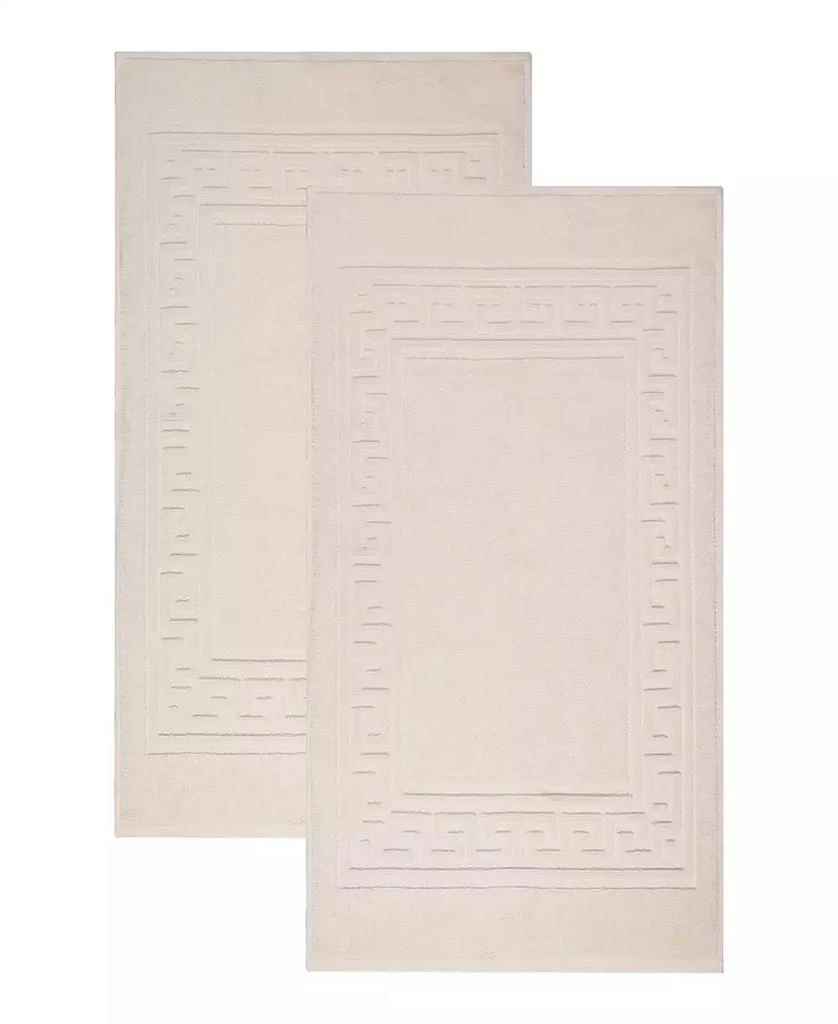 Superior Cotton Greek Key Infinity Border 2-Pc. Bath Rug Set 1