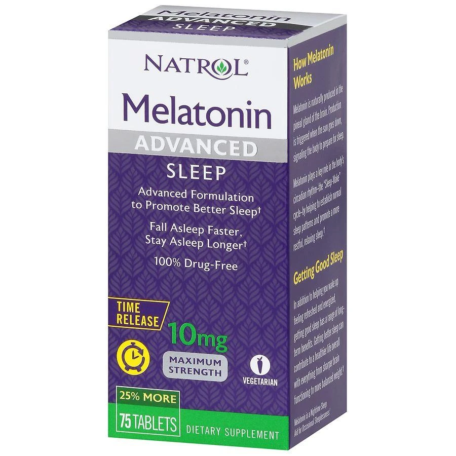 Natrol Melatonin Advanced Sleep 10 mg Maximum Strength Time Release Tablets 3