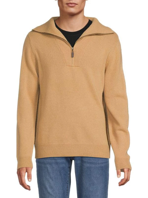 Magaschoni Cashmere Zip-Up Pullover 1
