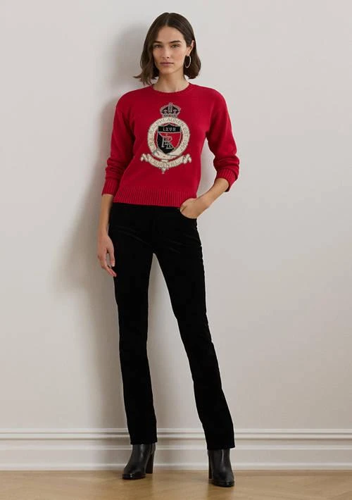 Ralph Lauren Ralph Lauren Intarsia Knit Crest Cotton Sweater 4