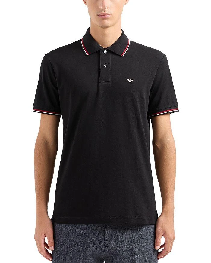 Emporio Armani Tipped Stretch Short Sleeve Polo Shirt 1