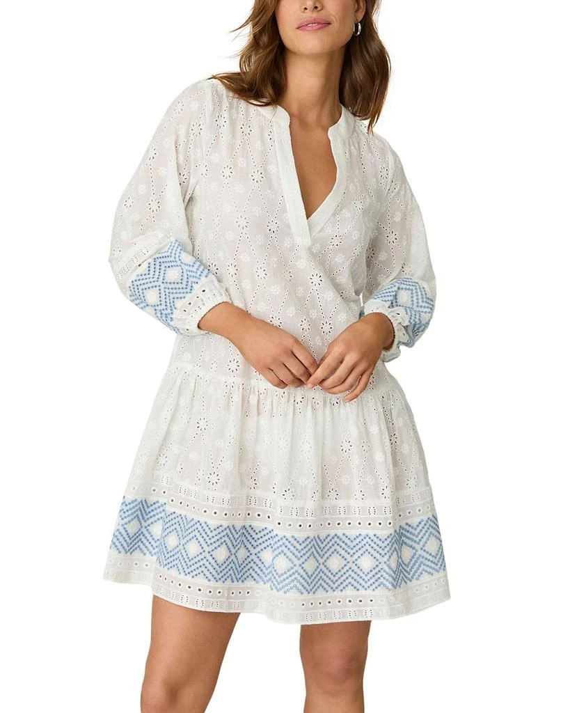 Shoshanna Eyelet Border Umbrella Swim Cover-Up Dress 1