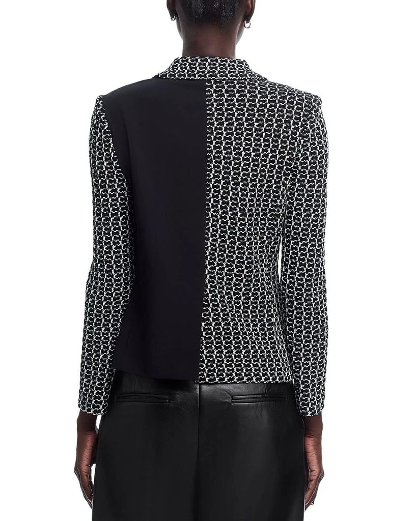 Misook Mixed Media Tweed Knit Blazer 4