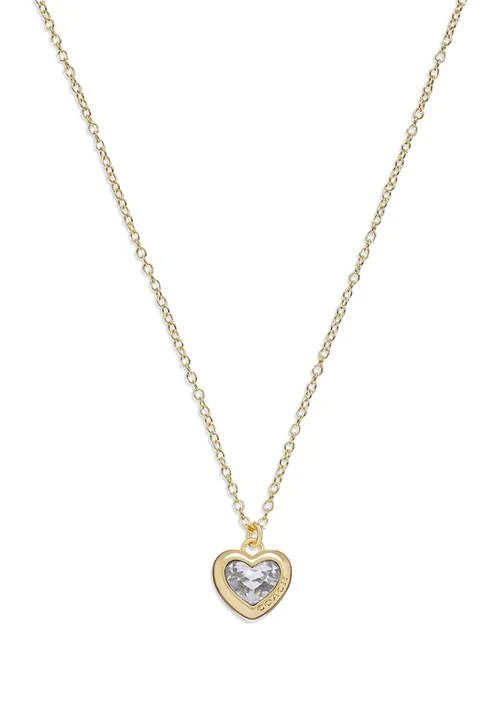 Coach Stone Heart Pendant Necklace 1