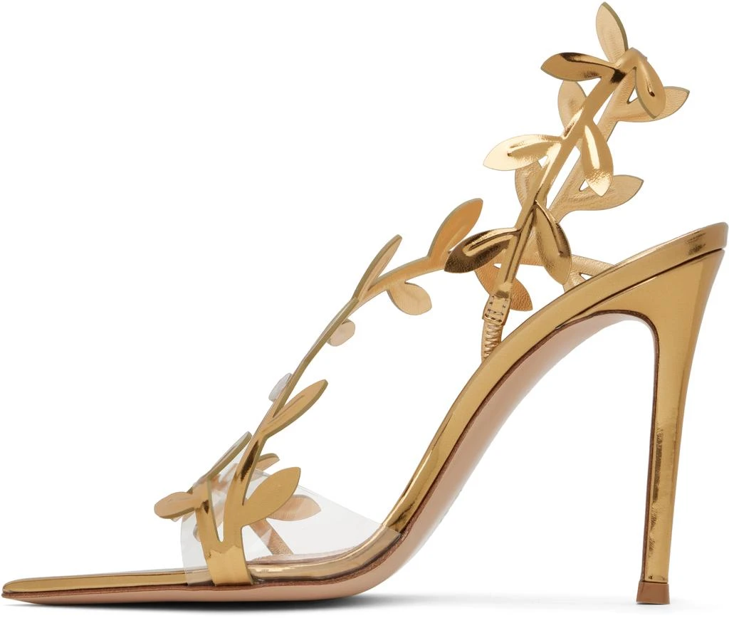 Gianvito Rossi Gold Flavia Heeled Sandals 3