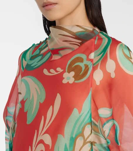 ETRO Printed silk maxi dress 4