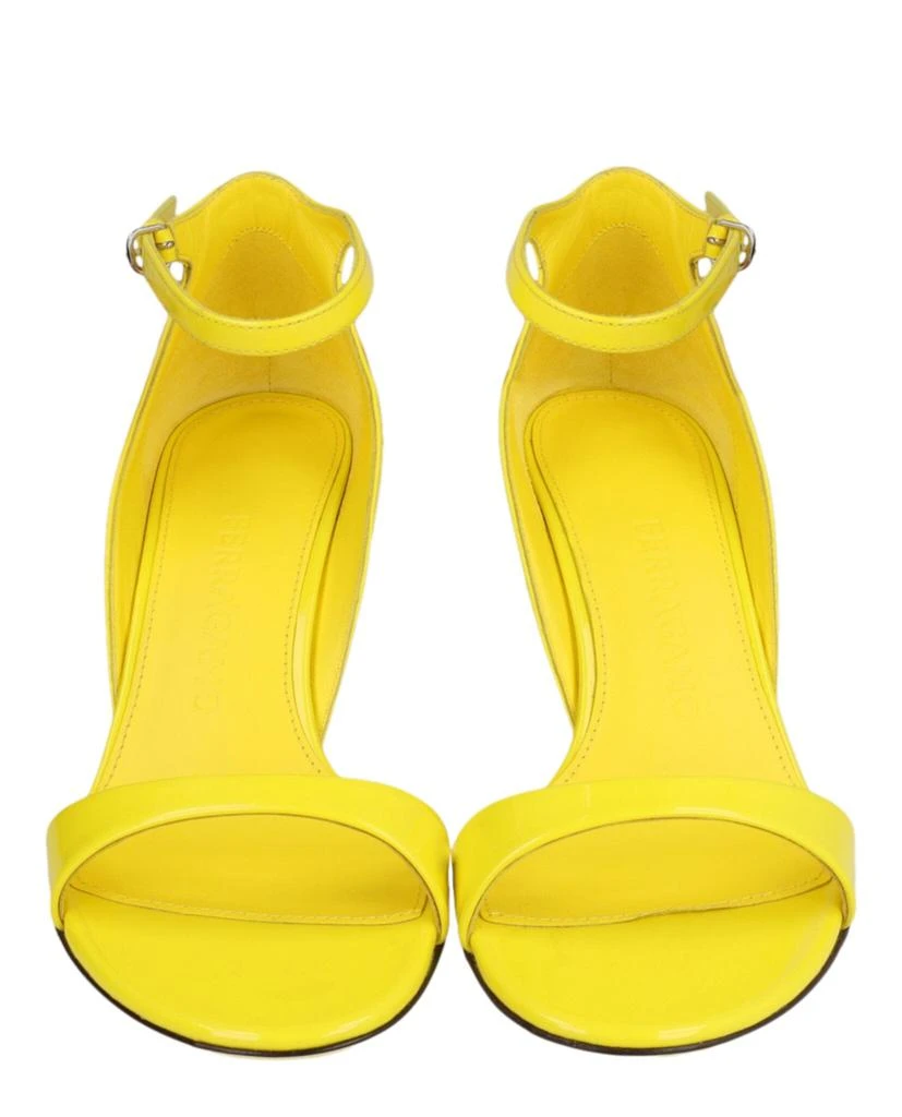 Salvatore Ferragamo Vidette Patent Leather Wedge Sandals 5