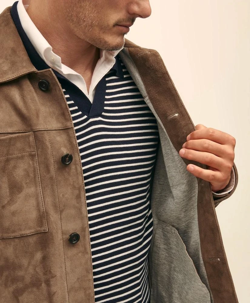 Brooks Brothers Suede Shirt Jacket 4