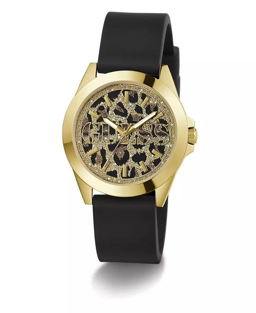 GUESS Women's Analog Black Silicone Watch 36mm 8