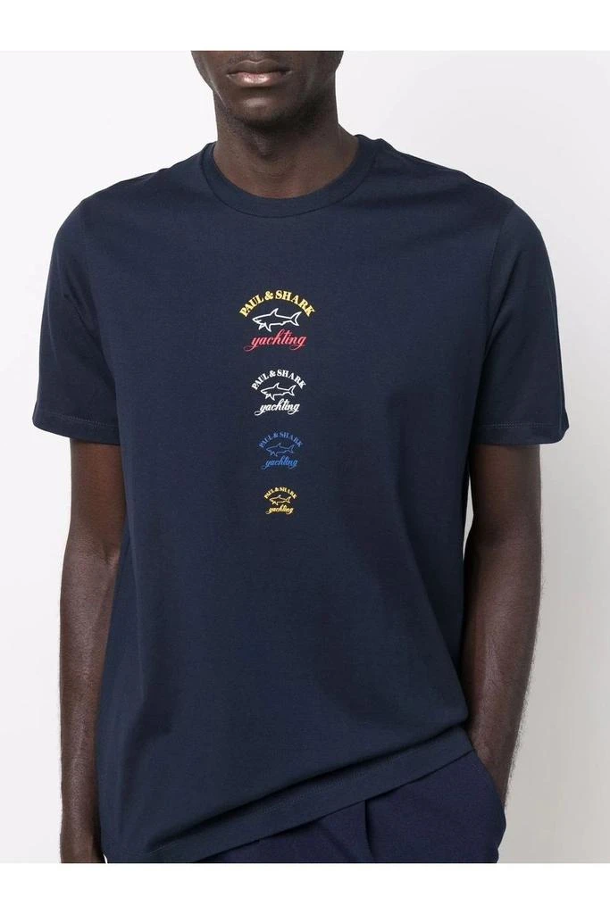 Paul & Shark Branded Cotton T-Shirt 5
