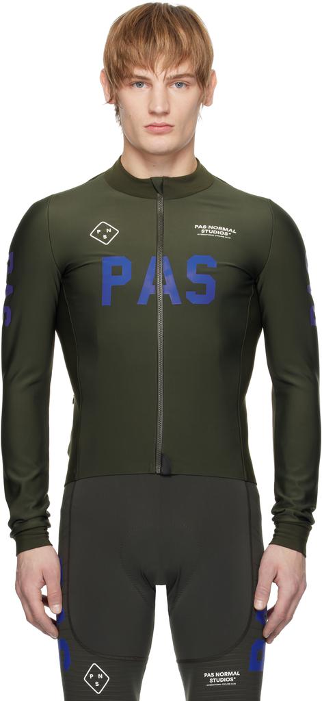 Pas Normal Studios Khaki 'PAS' Mechanism Thermal Long Sleeve Cycling Top