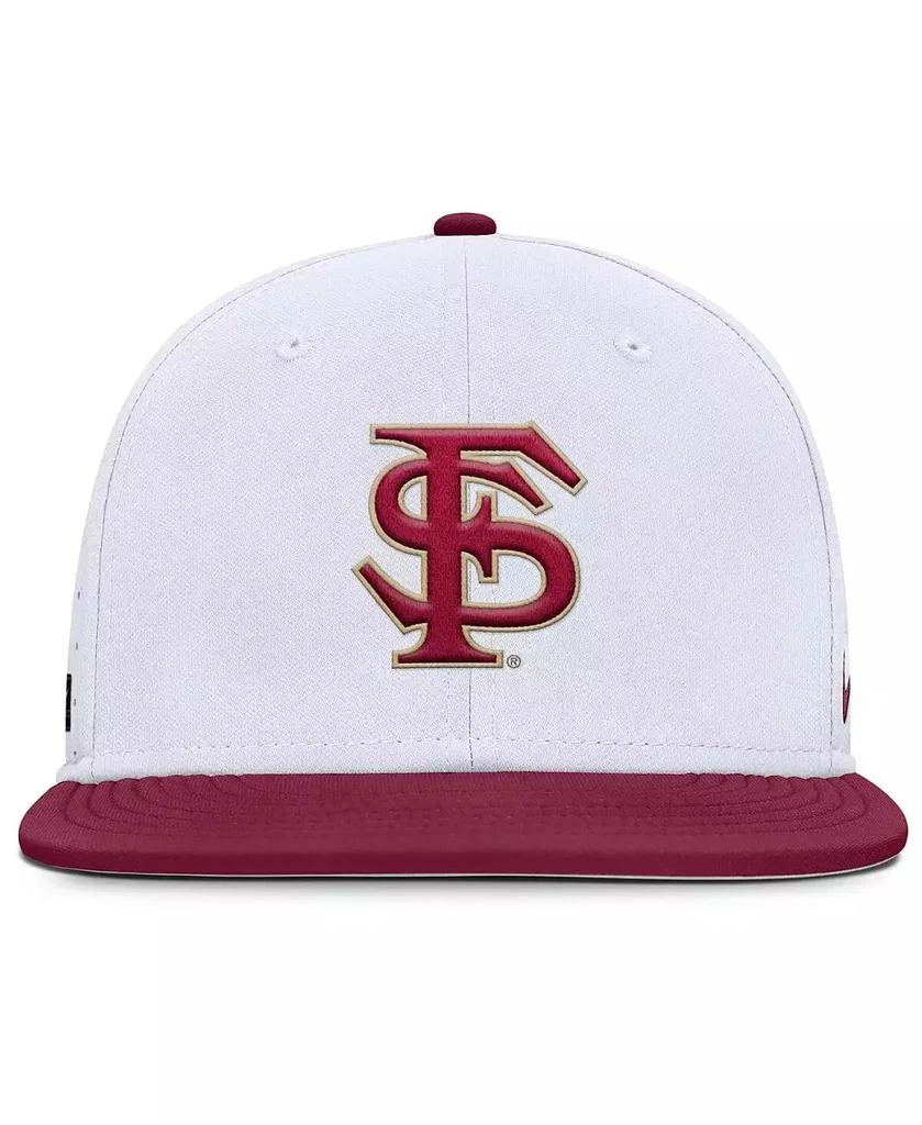 NIKE Men's White Florida State Seminoles On-Field Dugout True Performance Fitted Hat 4