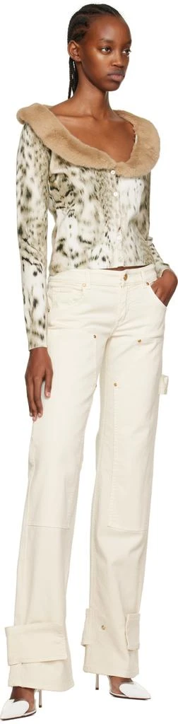 BLUMARINE Off-White Cargo Jeans 4