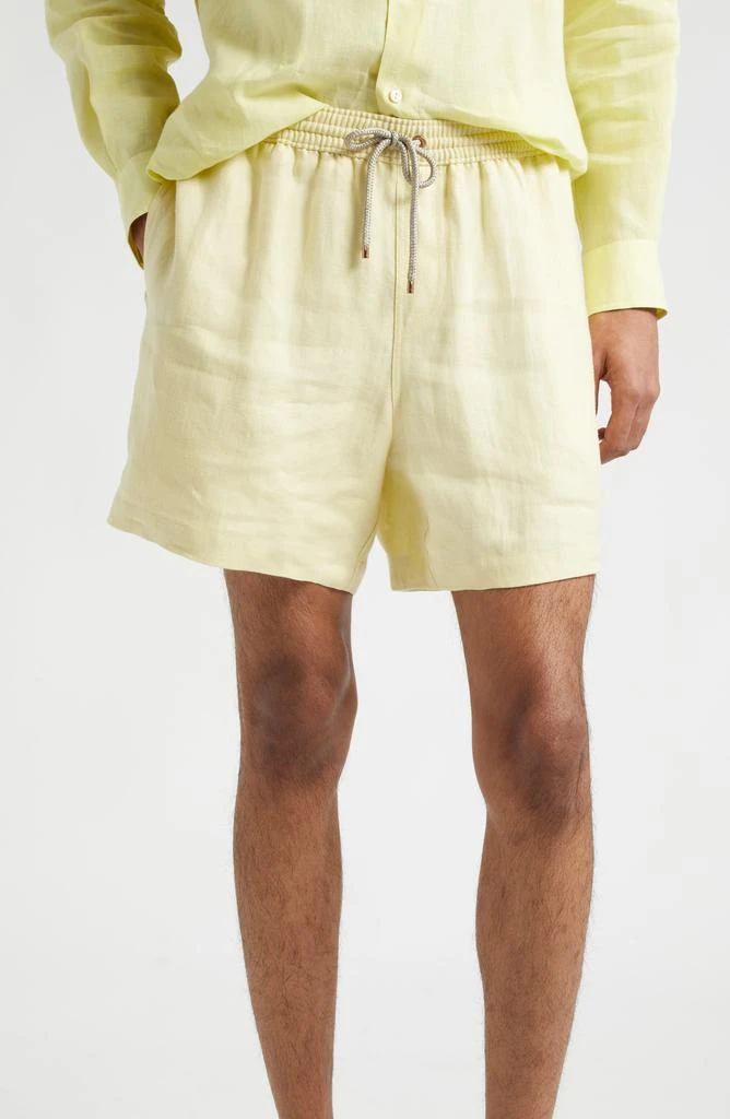 AGNONA Linen Drawstring Shorts