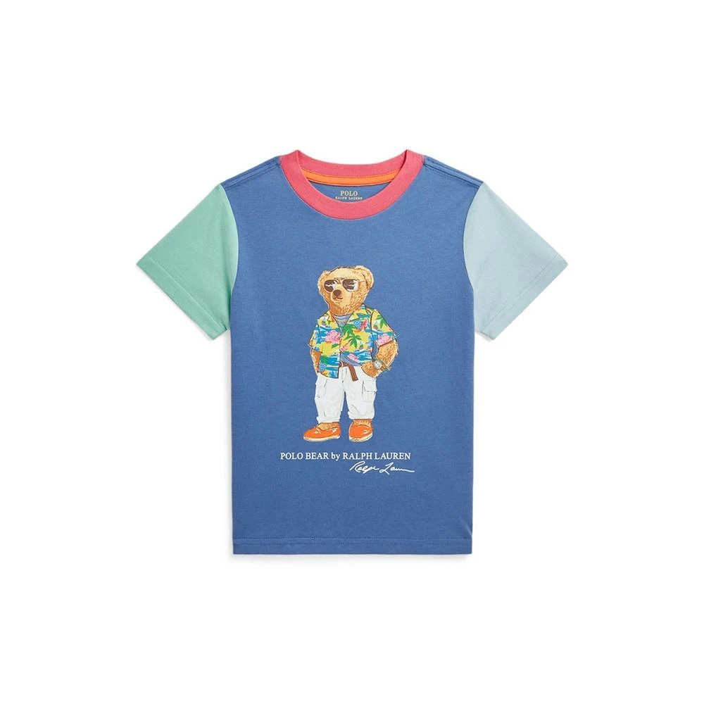 Polo Ralph Lauren Toddler and Little Boys Polo Bear Color-Blocked Cotton T-shirt 5