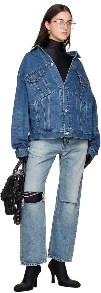 Balenciaga Blue Swing Denim Jacket 4