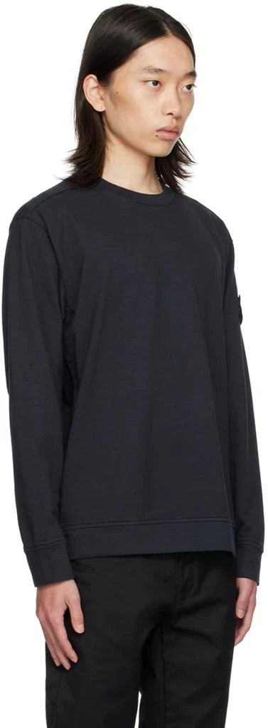 Stone Island Navy Heavy Sweatshirt 2